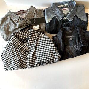 Ralph lauren, Levi’s , Kenneth Cole, 4 shirts sold as a bundle